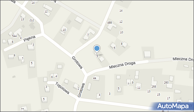 Wołowice, Mleczna Droga, 3, mapa Wołowice