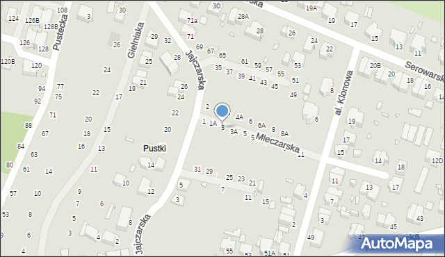 Wrocław, Mleczarska, 3, mapa Wrocławia