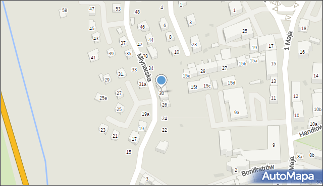 Ząbkowice Śląskie, Młynarska, 30, mapa Ząbkowice Śląskie