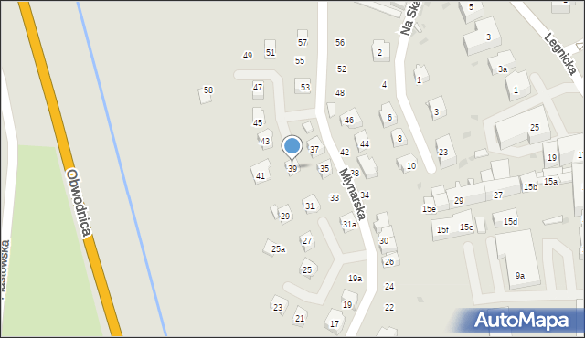 Ząbkowice Śląskie, Młynarska, 39, mapa Ząbkowice Śląskie