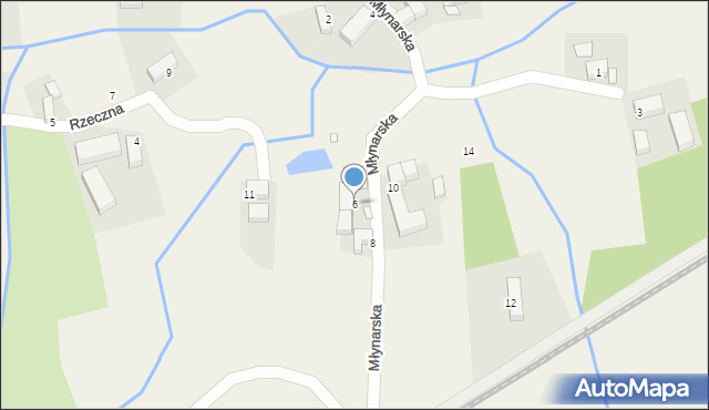 Zaręba, Młynarska, 6, mapa Zaręba