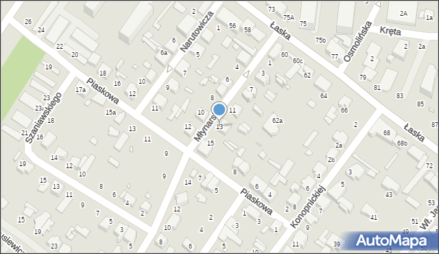 Zduńska Wola, Młynarska, 13, mapa Zduńska Wola