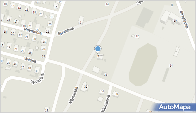 Zduny, Młynarska, 5, mapa Zduny