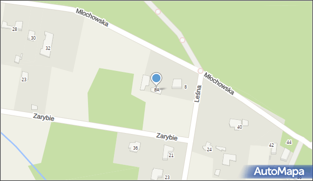 Żółwin, Młochowska, 8A, mapa Żółwin