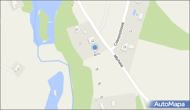 Żukczyn, Młyńska, 14, mapa Żukczyn