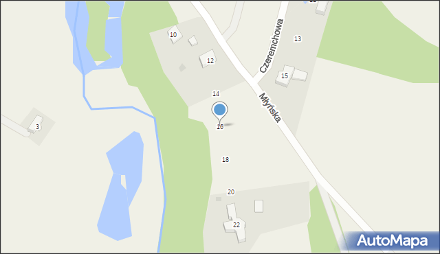 Żukczyn, Młyńska, 16, mapa Żukczyn