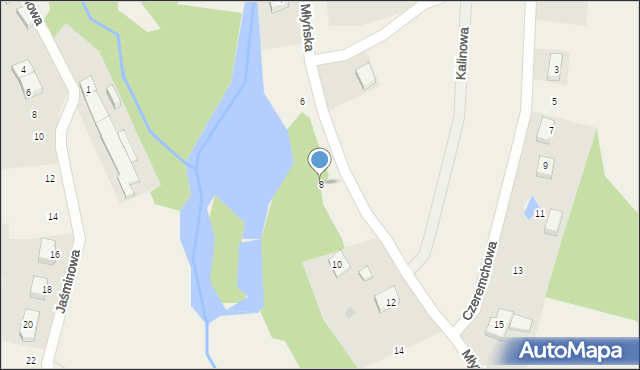 Żukczyn, Młyńska, 8, mapa Żukczyn