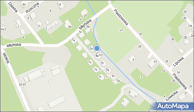 Żyrardów, Młyńska, 5e, mapa Żyrardów