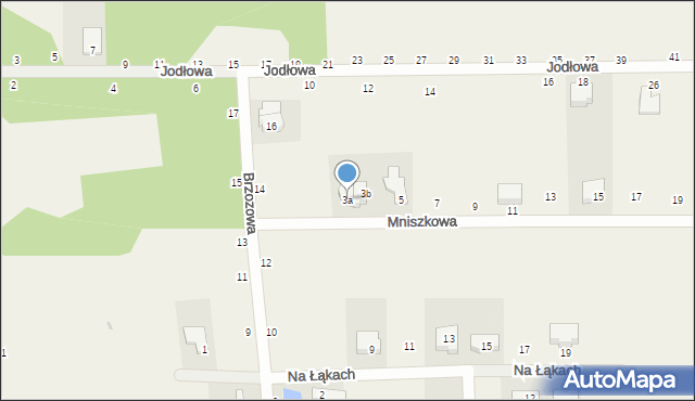 Łężyce, Mniszkowa, 3a, mapa Łężyce