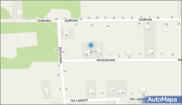 Łężyce, Mniszkowa, 3b, mapa Łężyce