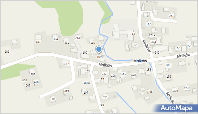 Mników, Mników, 109, mapa Mników