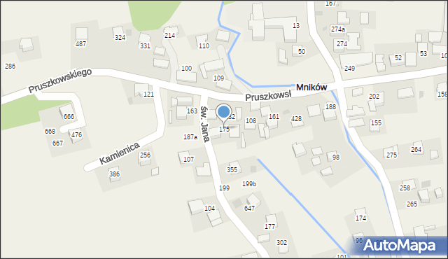 Mników, Mników, 175, mapa Mników