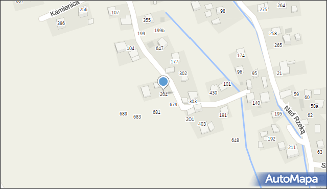 Mników, Mników, 204, mapa Mników