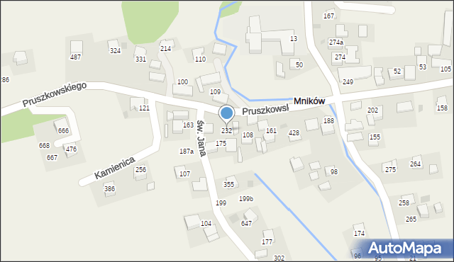 Mników, Mników, 232, mapa Mników