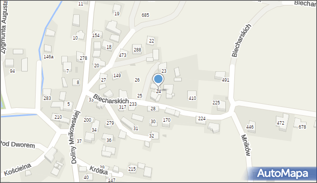 Mników, Mników, 24, mapa Mników