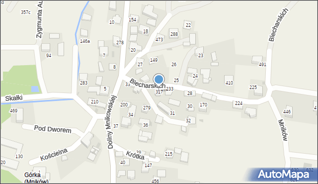 Mników, Mników, 317, mapa Mników