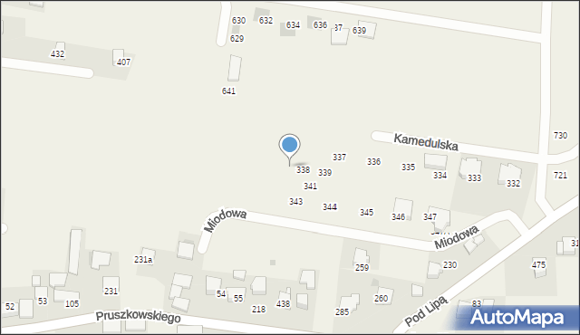 Mników, Mników, 338a, mapa Mników