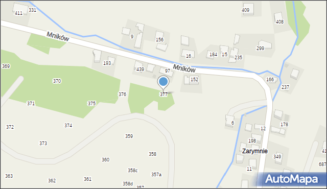 Mników, Mników, 377, mapa Mników