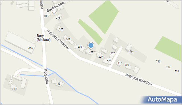 Mników, Mników, 457, mapa Mników