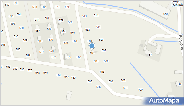 Mników, Mników, 508, mapa Mników
