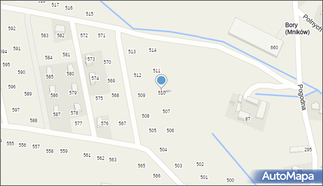 Mników, Mników, 510, mapa Mników