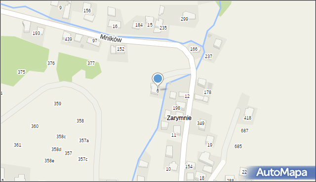 Mników, Mników, 6, mapa Mników