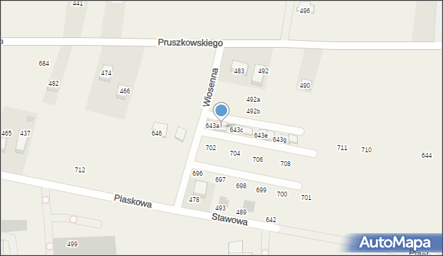 Mników, Mników, 643b, mapa Mników