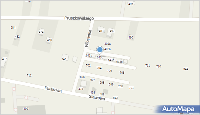 Mników, Mników, 643c, mapa Mników