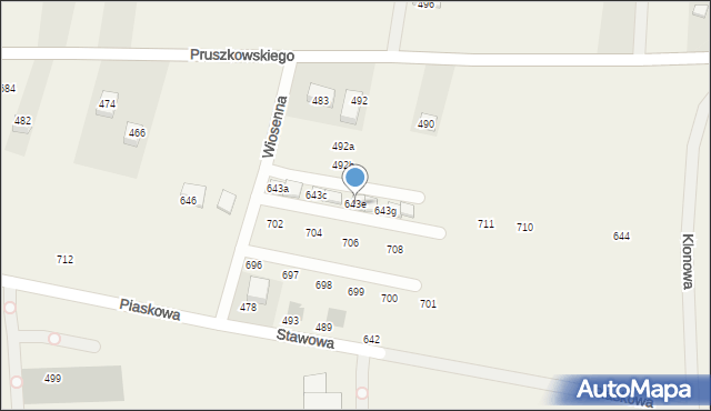 Mników, Mników, 643e, mapa Mników