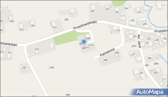 Mników, Mników, 667, mapa Mników