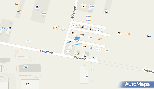 Mników, Mników, 697, mapa Mników