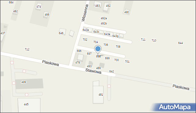 Mników, Mników, 698, mapa Mników