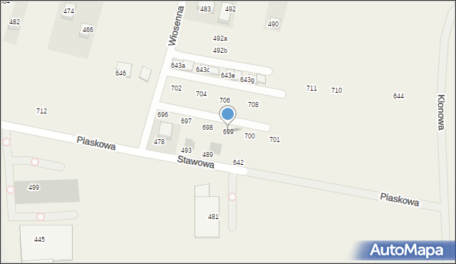 Mników, Mników, 699, mapa Mników