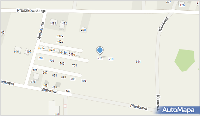 Mników, Mników, 711, mapa Mników