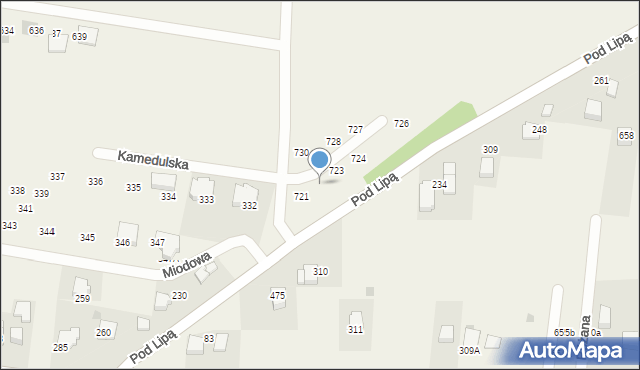 Mników, Mników, 722, mapa Mników