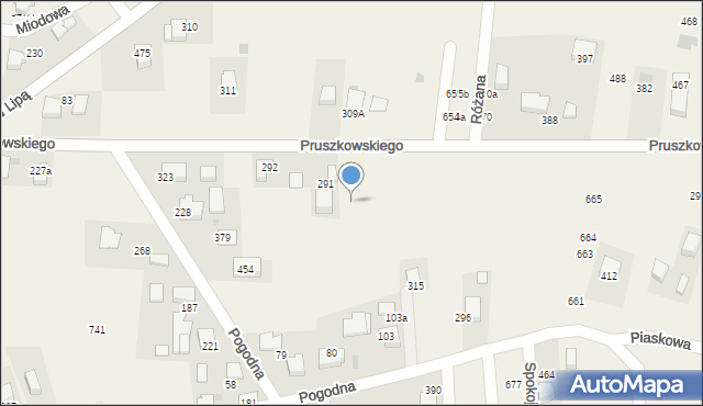 Mników, Mników, 743, mapa Mników