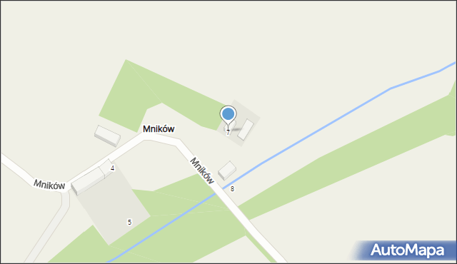 Mników, Mników, 7, mapa Mników