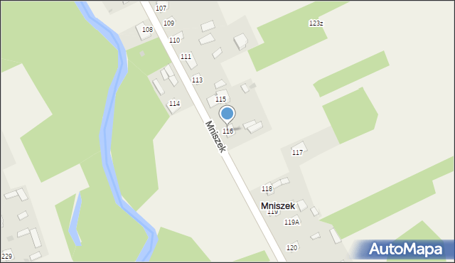 Mniszek, Mniszek, 116, mapa Mniszek