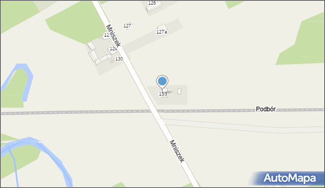 Mniszek, Mniszek, 133, mapa Mniszek