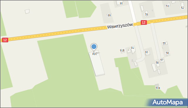 Mniszek, Mniszek, 91C, mapa Mniszek