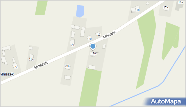 Mniszek, Mniszek, 19A, mapa Mniszek