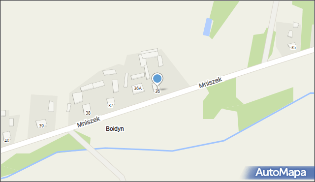Mniszek, Mniszek, 36, mapa Mniszek