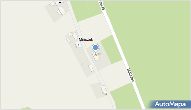 Mniszek, Mniszek, 10, mapa Mniszek