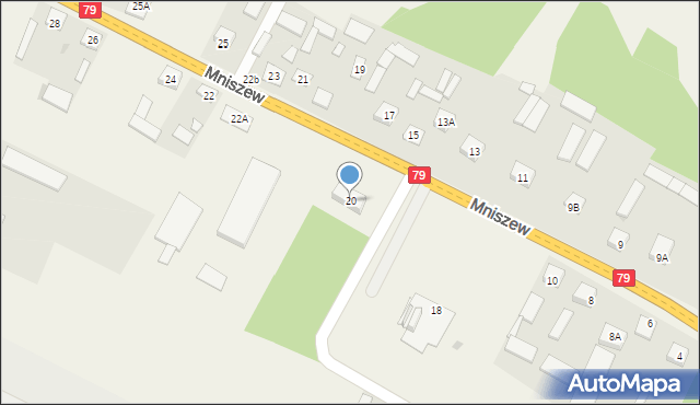 Mniszew, Mniszew, 20, mapa Mniszew