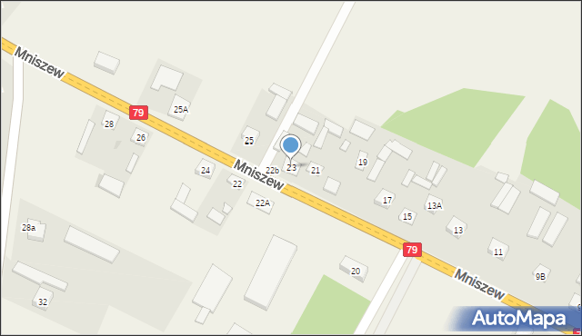 Mniszew, Mniszew, 23, mapa Mniszew