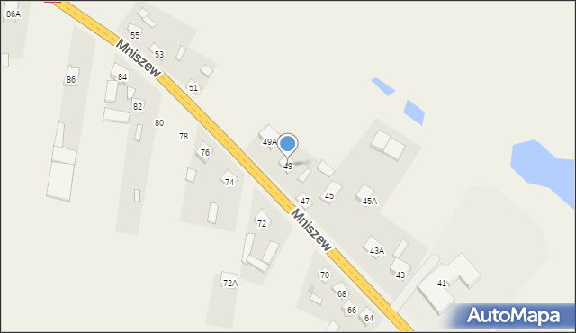 Mniszew, Mniszew, 49, mapa Mniszew