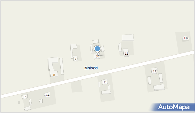 Mniszki, Mniszki, 10, mapa Mniszki