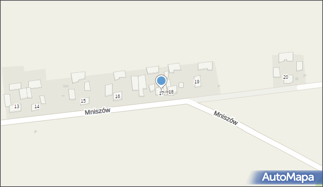 Mniszów, Mniszów, 17, mapa Mniszów