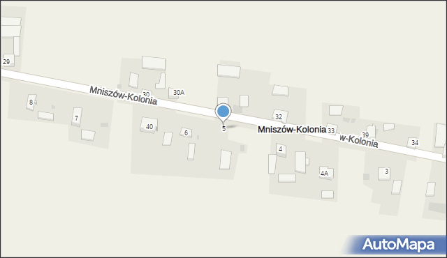 Mniszów-Kolonia, Mniszów-Kolonia, 5, mapa Mniszów-Kolonia