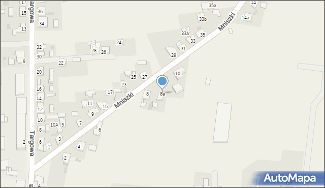 Skulsk, Mniszki, 8a, mapa Skulsk